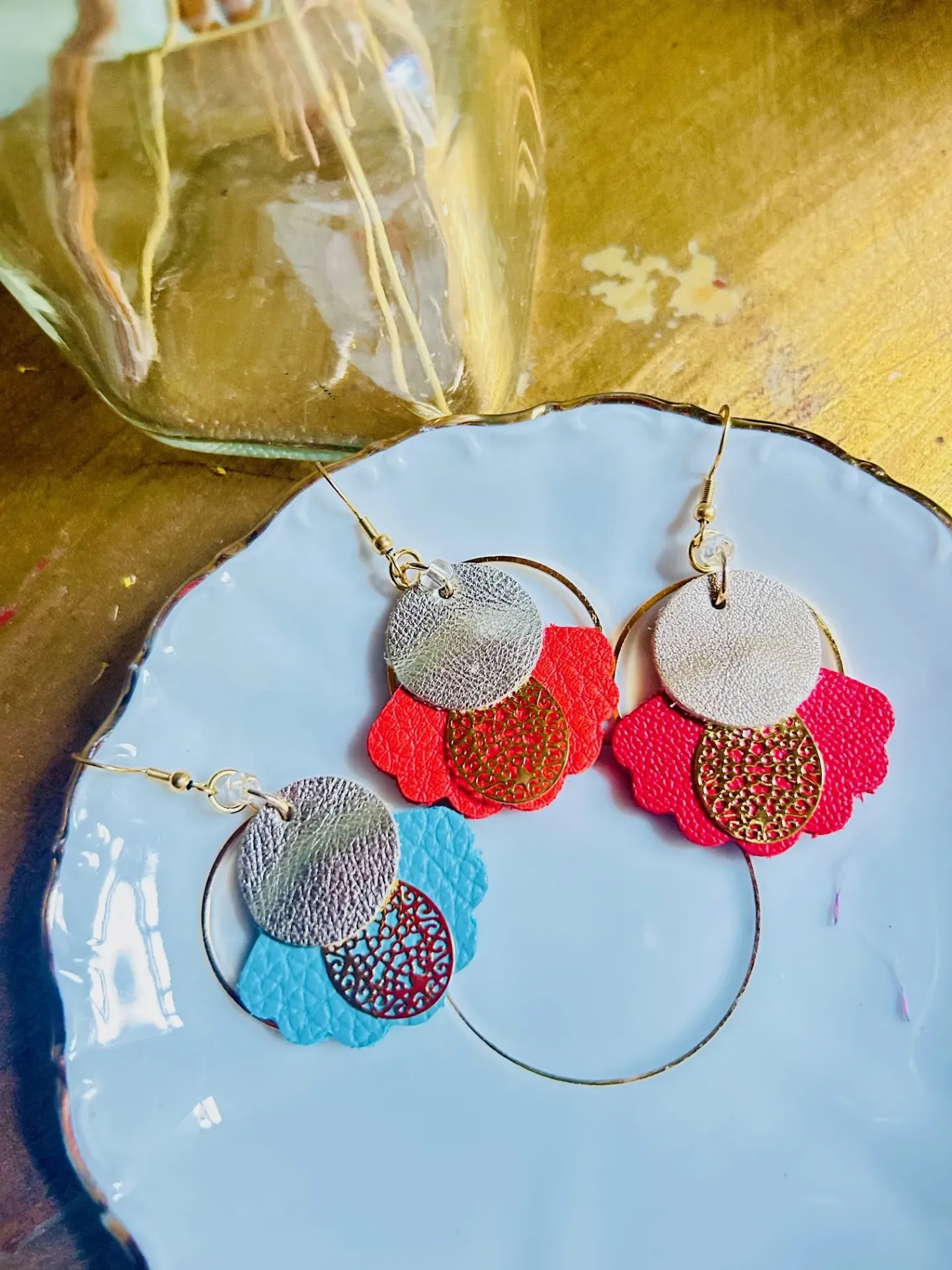 Boucles d'oreilles éventail