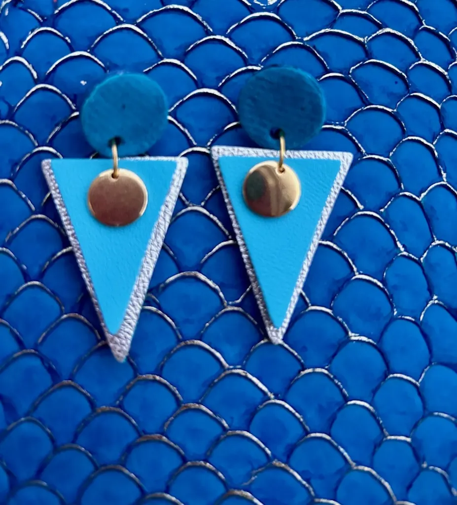 Boucles d'oreilles triangle sur triangle